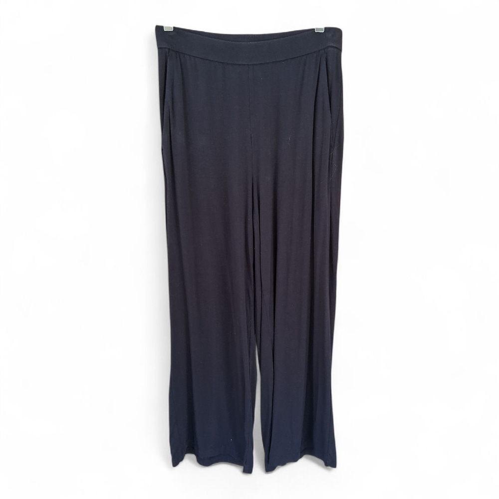 Eileen Fisher Navy Cropped Wide Leg Trousers SP